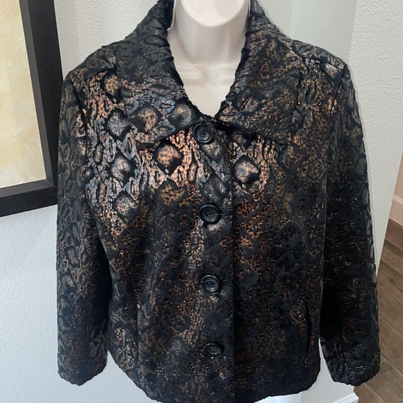 GORGEOUS PYTHON IN BLACK AND COPPER! By ERIN SZ L SOFT AND COMFORTABLE - Picture 3 of 15